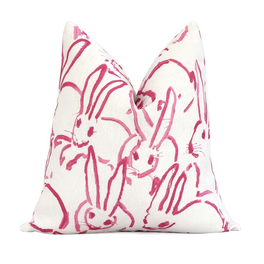 Lee Jofa Groundworks Hutch Pink Bunny Designer Throw Pillow Cover