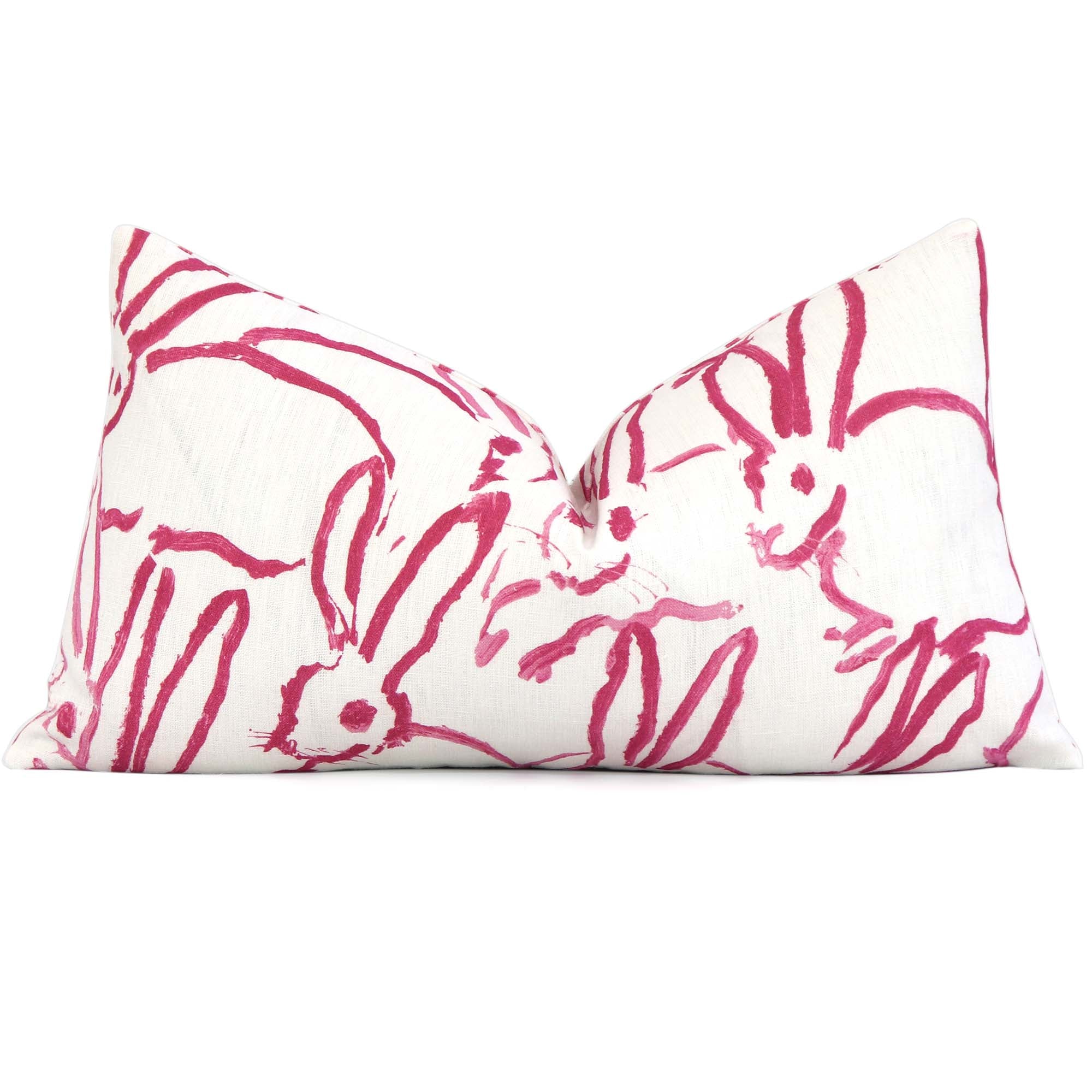 Lee Jofa Groundworks Hutch Pink Bunny Designer Throw Lumbar Pillow Cover