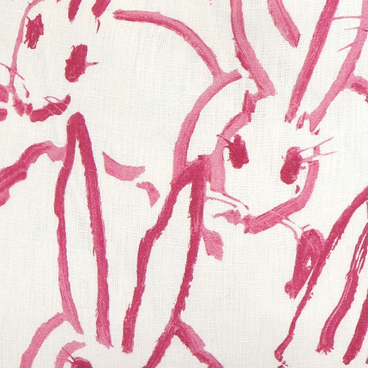 Hutch Pink Bunny / 4x4 inch Fabric Swatch