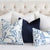Lee Jofa Groundworks Hutch Bunny Navy Blue Designer Luxury Throw Pillow Cover with Matching Velvet Pillow