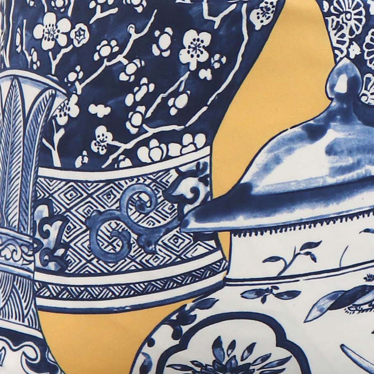 Pandan Maize and Blue / 4x4 inch Fabric Swatch