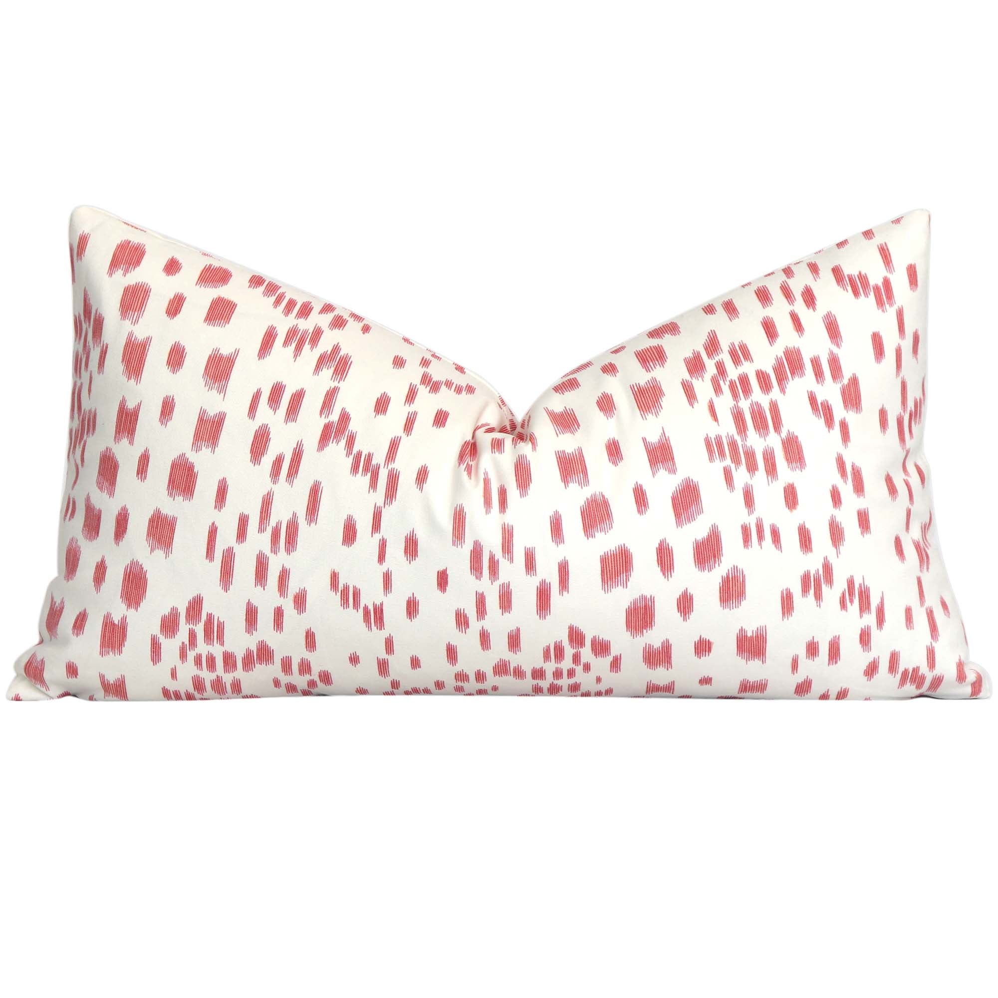 Les Touches Berry Pink Designer Luxury Lumbar Throw Pillow Cover