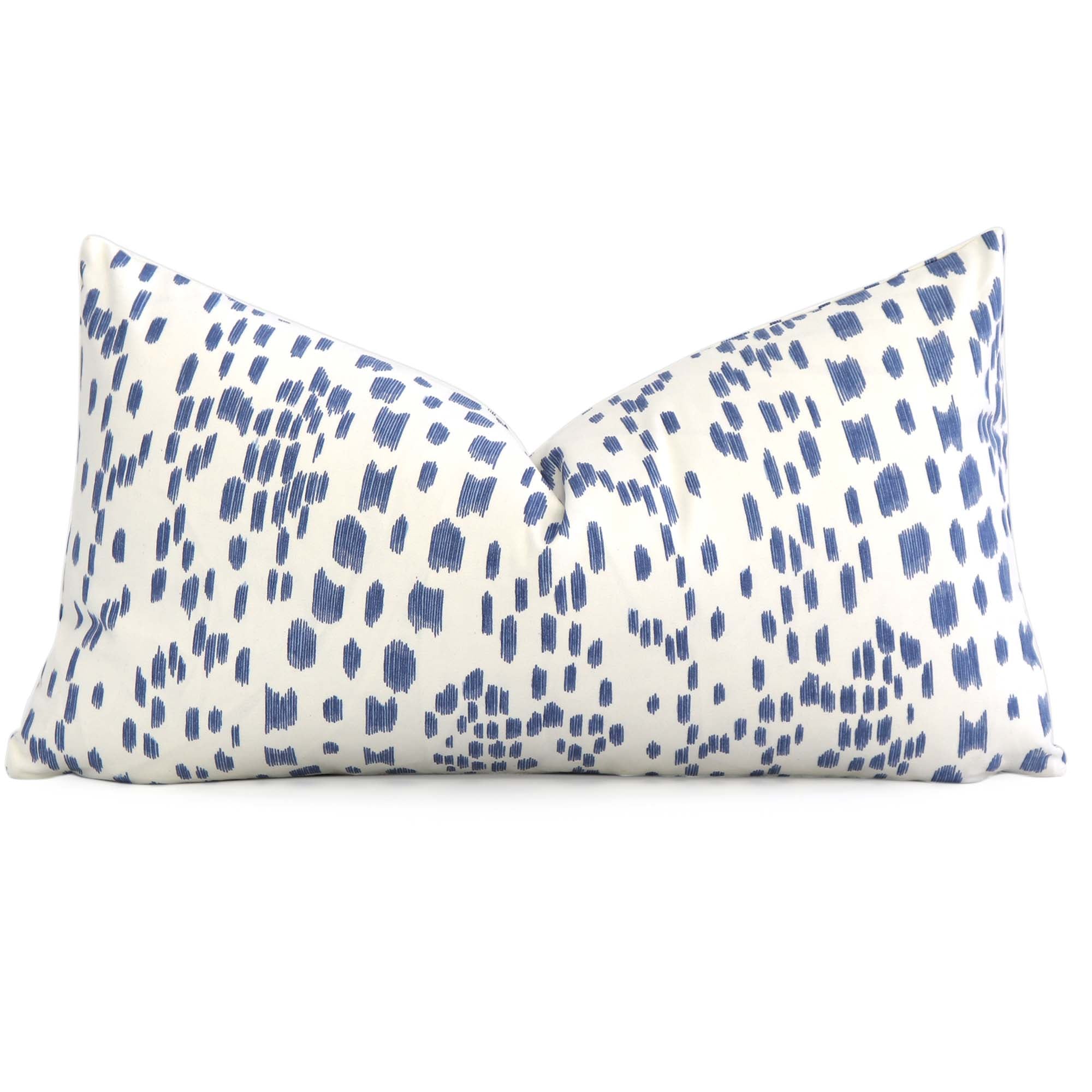 Les Touches Cadet Periwinkle Blue Designer Lumbar Throw Pillow Cover