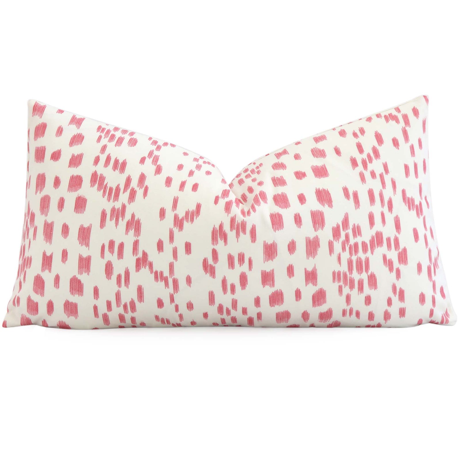 Les Touches Petal Pink Designer Lumbar Throw Pillow Cover