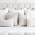 Scalamandre Antigua Weave Alabaster White Geometric Diamond Designer Luxury Throw Pillow Cover with Coordinating Throw Pillows