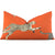 Scalamandre Leaping Cheetah Clementine Orange Luxury Lumbar Throw Pillow Cover