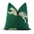 Scalamandre Leaping Cheetah Evergreen Green Animal Print Designer Decorative Throw Pillow Cover