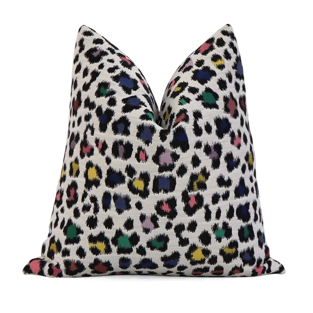 Scalamandre Rosette Disco Woven Colorful Animal Luxury Throw Pillow Cover