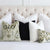 Scalamandre Tashkent Smoke Gray Ikat Designer Velvet Decorative Throw Pillow Cover with Matching Decorative Throw Pillows