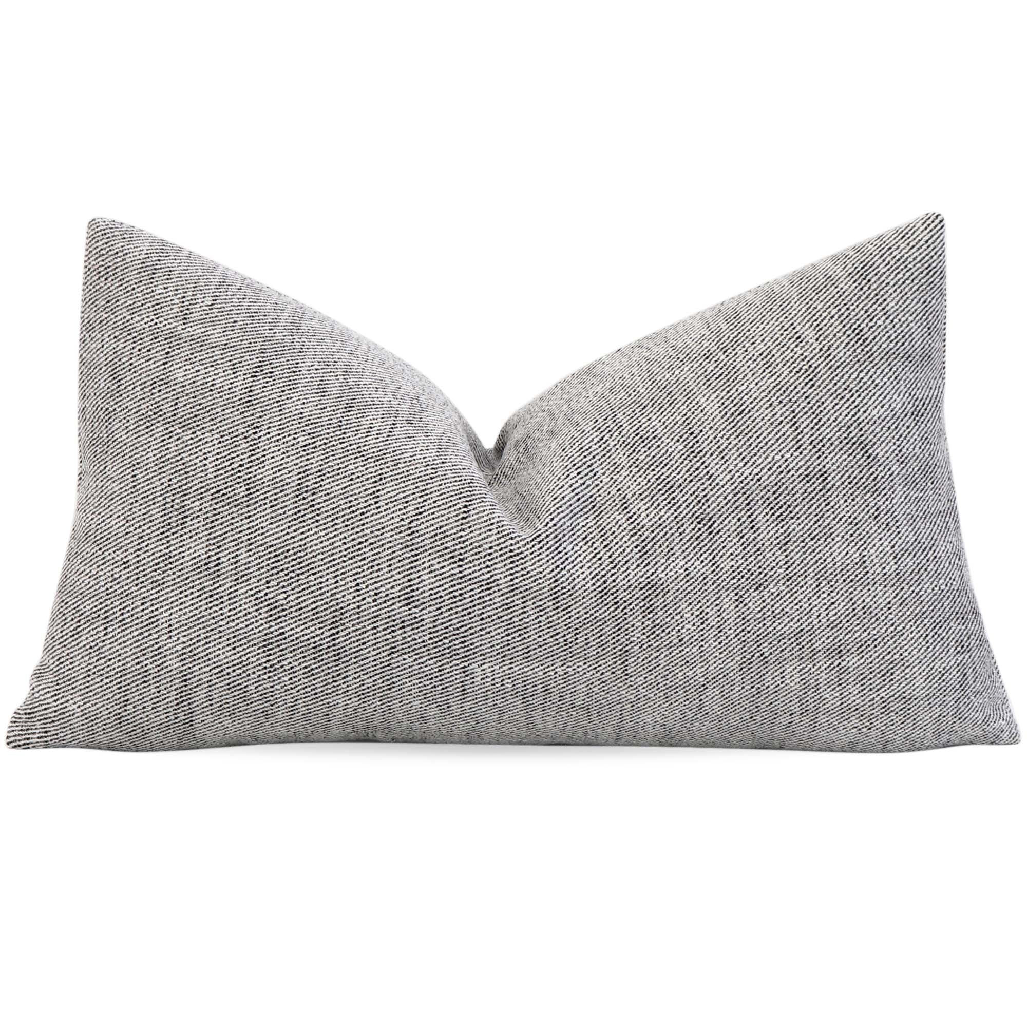 Stain Resistant! Everett Performance Twill Charcoal Throw Pillow Cover -  Chloe & Olive