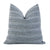 Schumacher Formentera Denim Textured Stripe Decorative Throw Pillow Cover