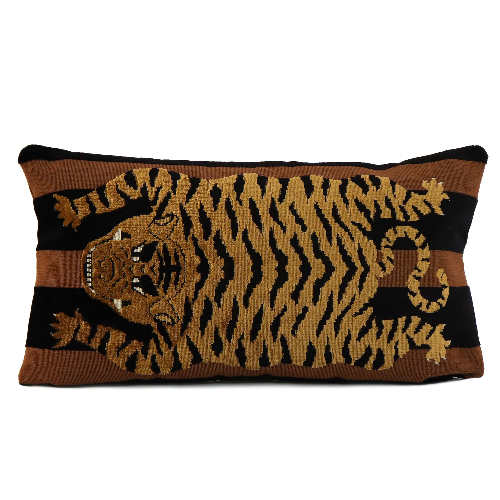 Luxurious Jokhang Hartig Flying Tibet Tiger Throw Pillow - Chloe & Olive