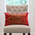 Schumacher Jokhang Tiger Velvet Red and Pink Luxury Designer Throw Pillows on Dining Chair in Living Room