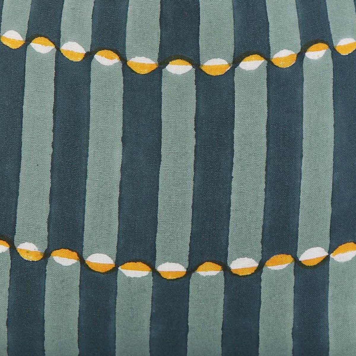 Luna Blue and Turmeric / 4x4 inch Fabric Swatch