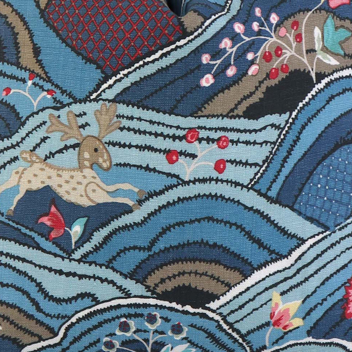 Rolling Hills Blue / 4x4 inch Fabric Swatch