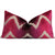 Schumacher Shock Wave Velvet Ruby Red Designer Luxury Lumbar Throw Pillow Cover