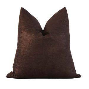 Schumacher Glimmer Bronze Dark Brown Designer Throw Pillow Cover