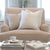 Schumacher Betwixt Stone Gray Throw Pillow Cover in Living Room