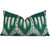 Schumacher Bukhara Ikat Emerald Peacock Designer Lumbar Pillow Cover