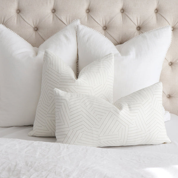 Algodón de punto blanco decorativo Throw Pillow Covers Suave Acogedor Al  aire libre Estuches de cojines de lujo Modernos Estuches de almohada para  sofá sofá cama 18x18 pulgadas