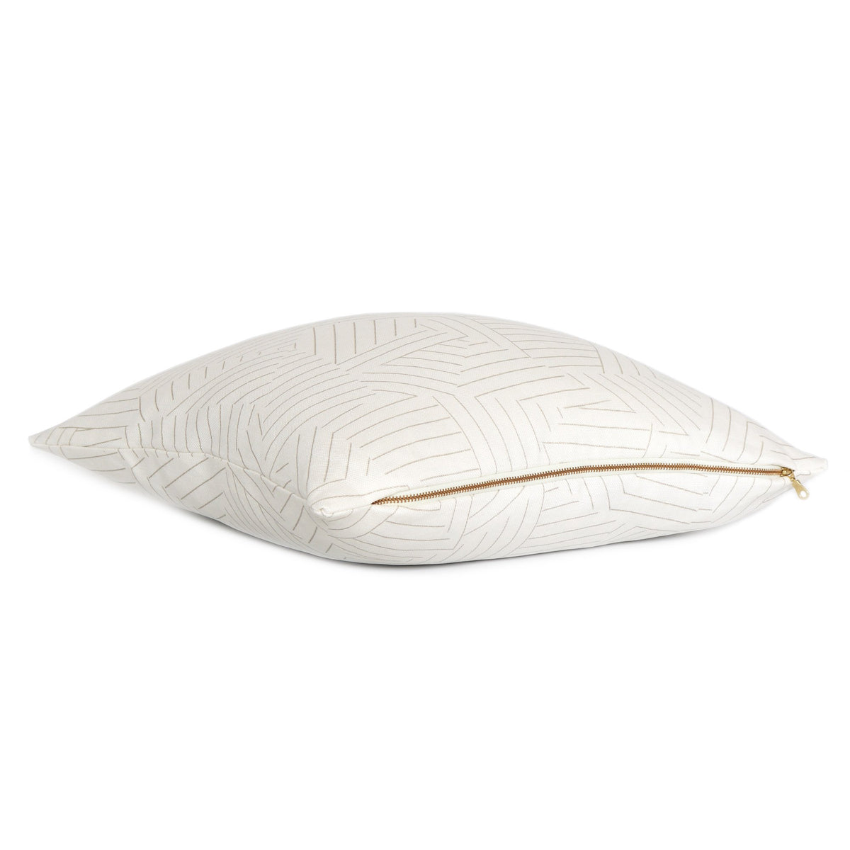 Schumacher Deconstructed Stripe Greige Throw Pillow Cover with Zipper