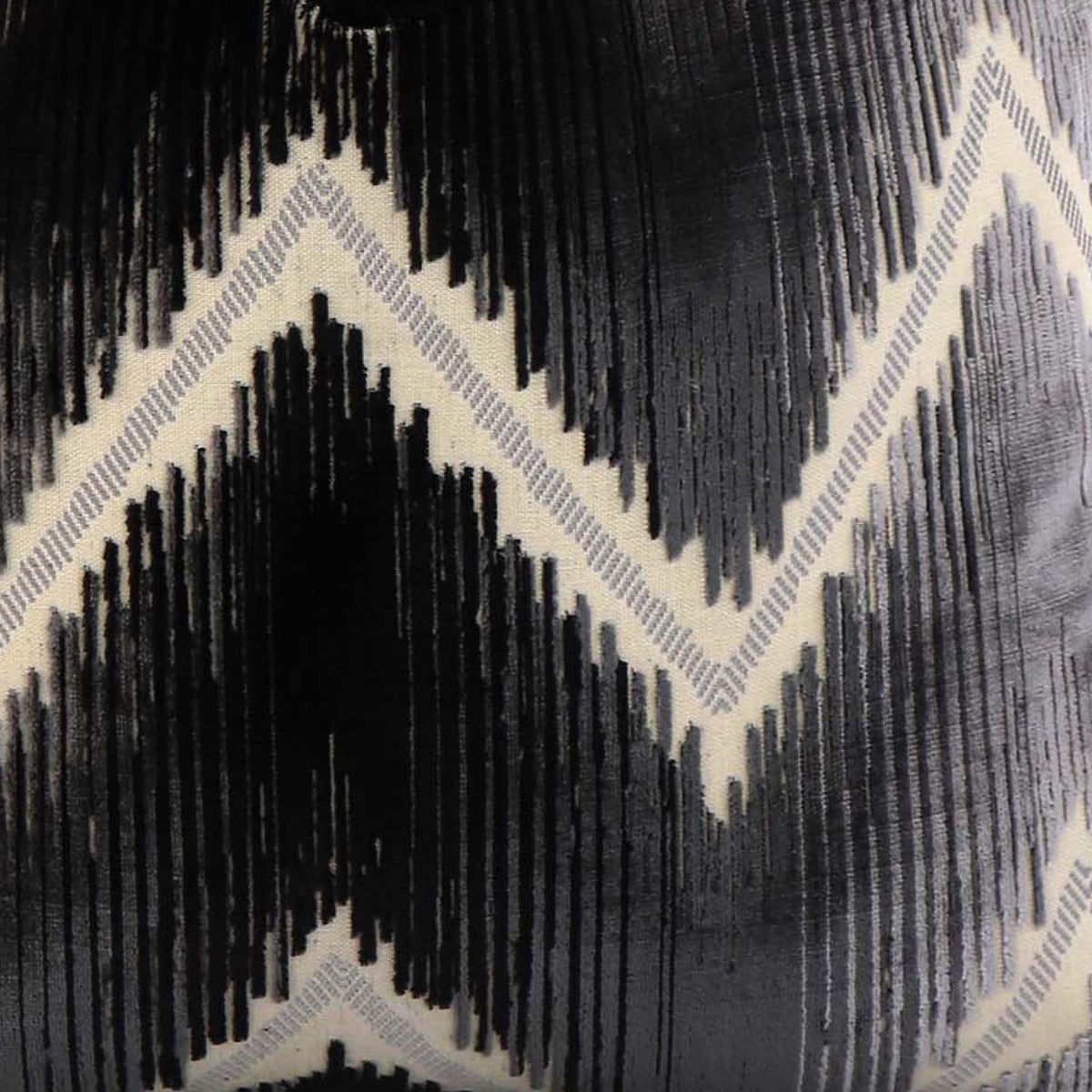 Shock Wave Velvet Platinum Black / 4x4 inch Fabric Swatch
