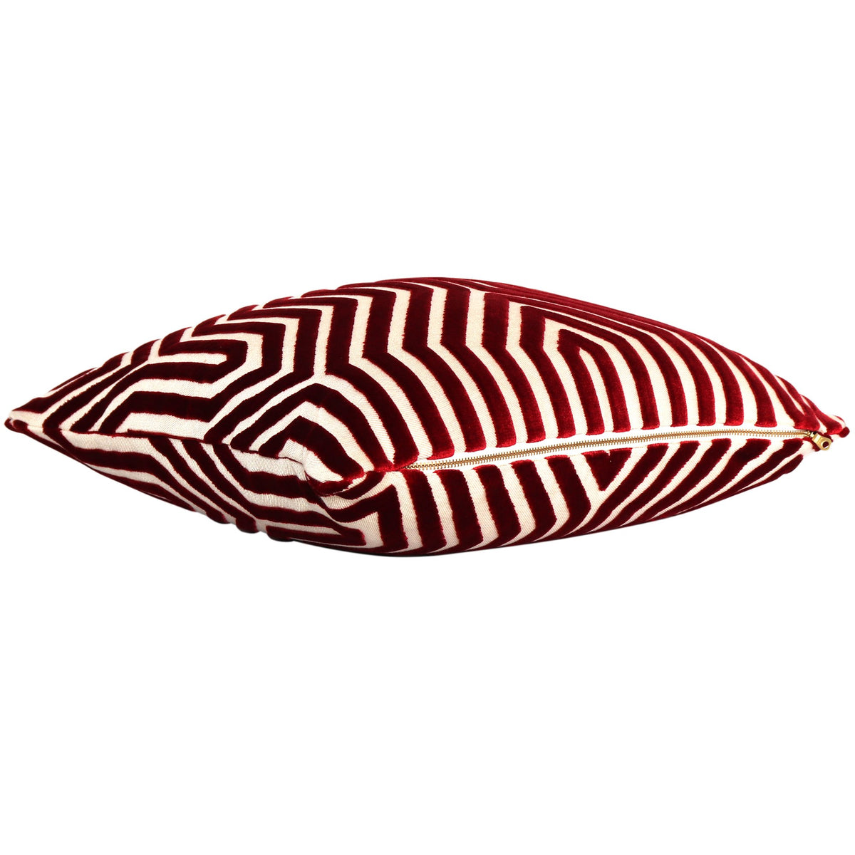 Schumacher Vanderbilt Garnet Velvet Designer Pillow Cover with Zipper