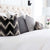 Tay Gray Solid Color Linen Designer Throw Pillow Cover in Bedroom