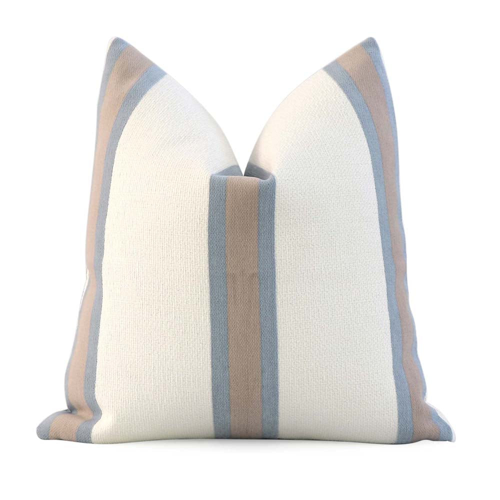 Thibaut Abito Powder Blue Stripe Designer Luxury Throw Pillow Cover