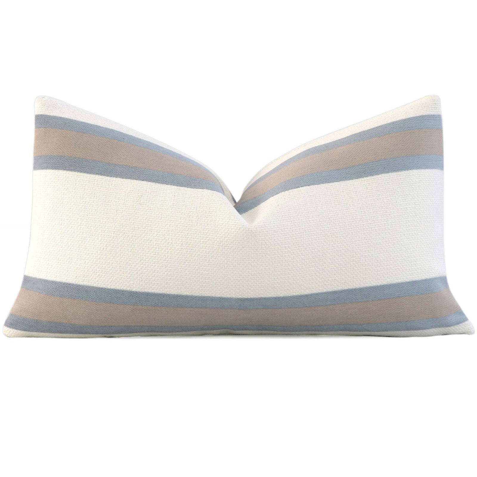 Thibaut Abito Powder Blue Stripe Designer Luxury Lumbar Throw Pillow Cover