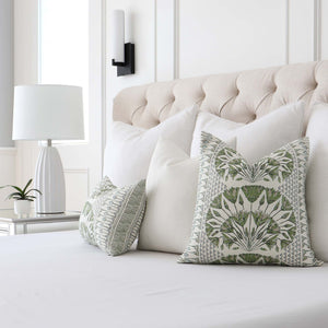 Cairo Floral Green Pillow Cover