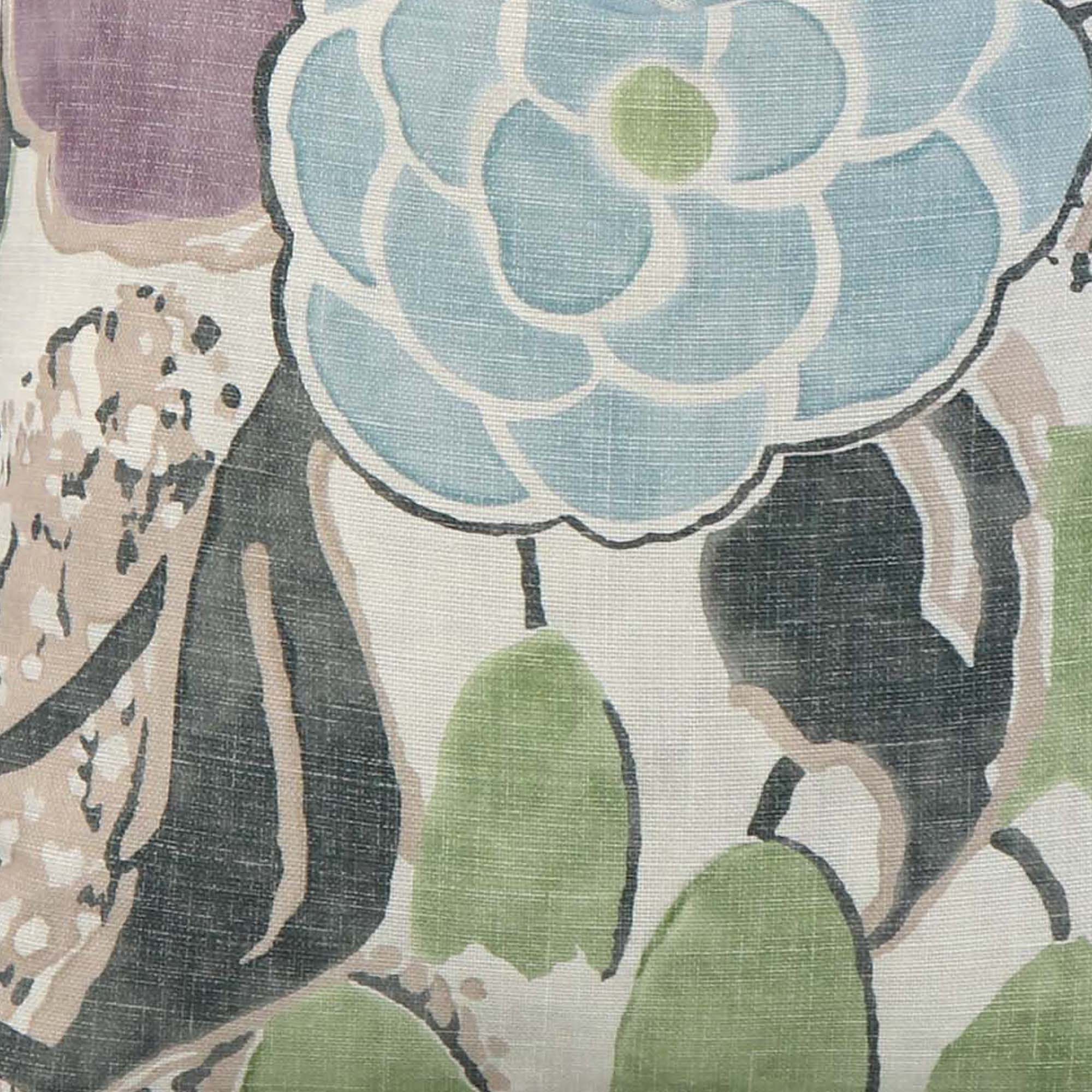 Laura Floral Lavender and Green / 4x4 inch Fabric Swatch