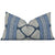 Thibaut Austin Navy Blue Block Print Geometric Designer Luxury Decorative Lumbar Throw Pillow Cover