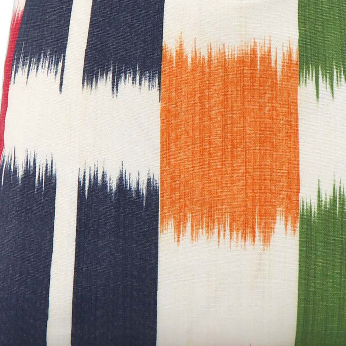 Kasuri Stripe Green and Pink / 4x4 inch Fabric Swatch