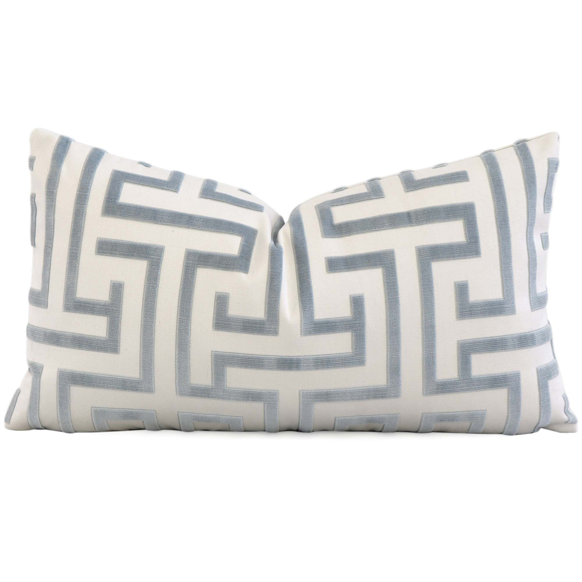 Thibaut Ming Trail Velvet Light Blue Designer Throw Lumbar Pillow Cover