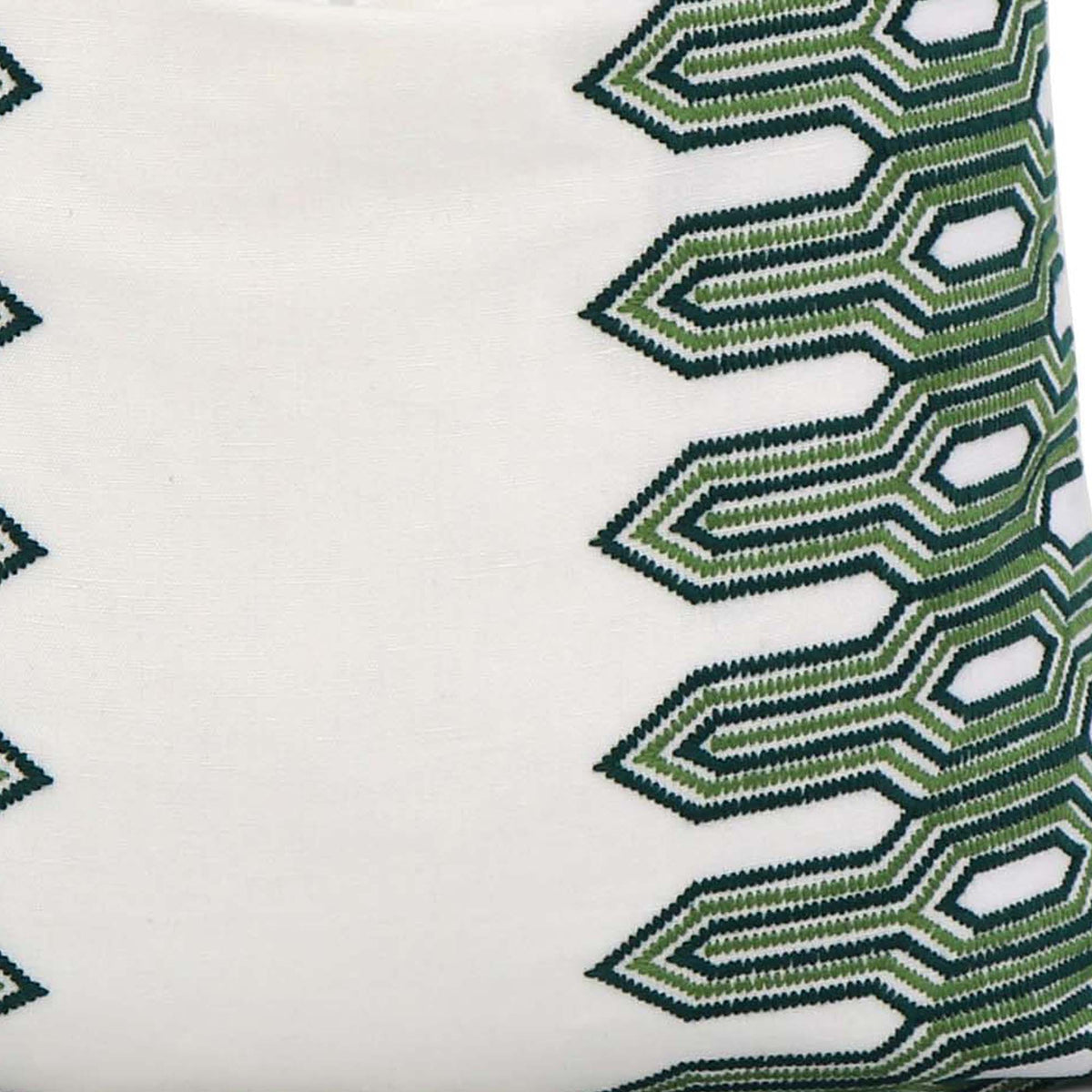 Nola Stripe Green Embroidery / 4x4 inch Fabric Swatch