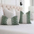 Thibaut Nola Stripe Green Embroidery Geometric Designer Decorative Throw Pillow Cover in Bedroom