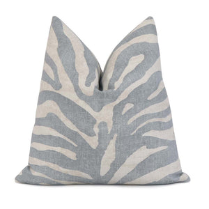 Thibaut Serengeti Zebra Aqua Blue Designer Luxury Throw Pillow Cover