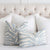 Thibaut Serengeti Zebra Aqua Blue Designer Luxury Throw Pillow Cover with White Euro Square Linen Shams with Pom pom