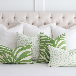 Thibaut Serengeti Zebra Designer Luxury Green Throw Pillow Cover with Matching Pillows