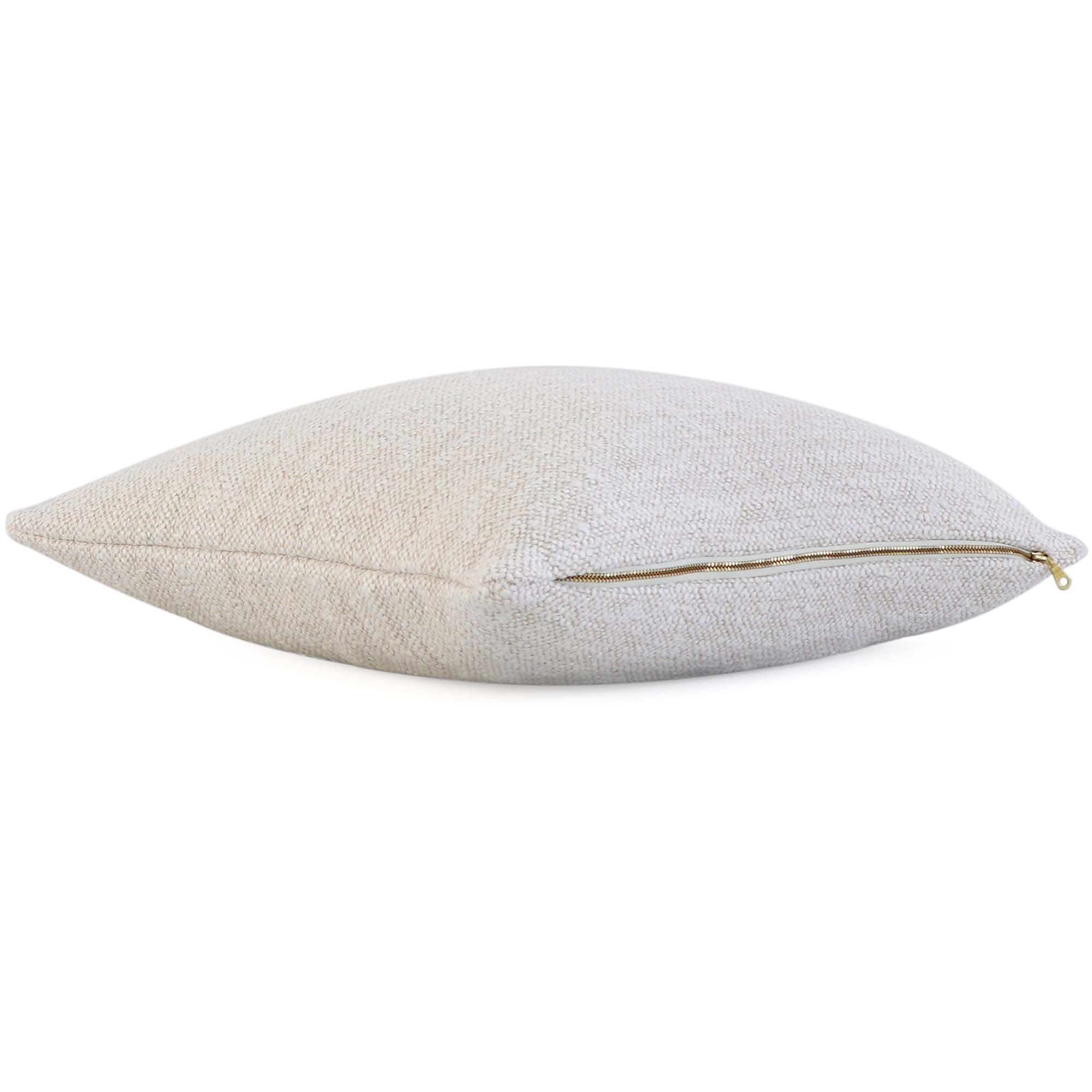 Stain Resistant! Sasso Parchment Neutral Textured Throw Pillow