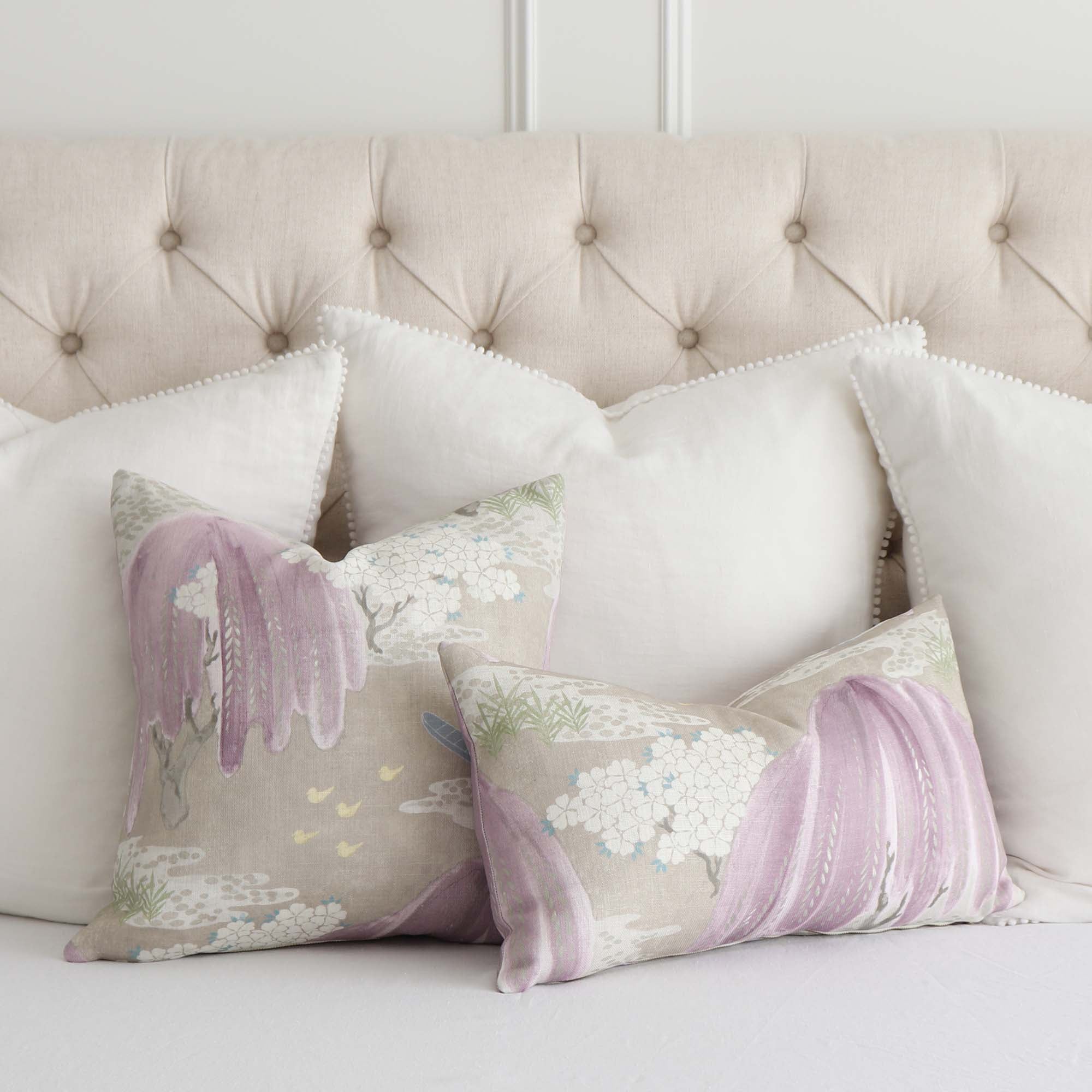 Purple Decorative Pillows For Bed