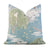 Thibaut Willow Tree Turquoise Blue Chinoiserie Printed Floral Decorative Throw Pillow Cover