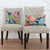 Thibaut Honshu Navy Floral Designer Throw Pillow Cover on Dining Chairs