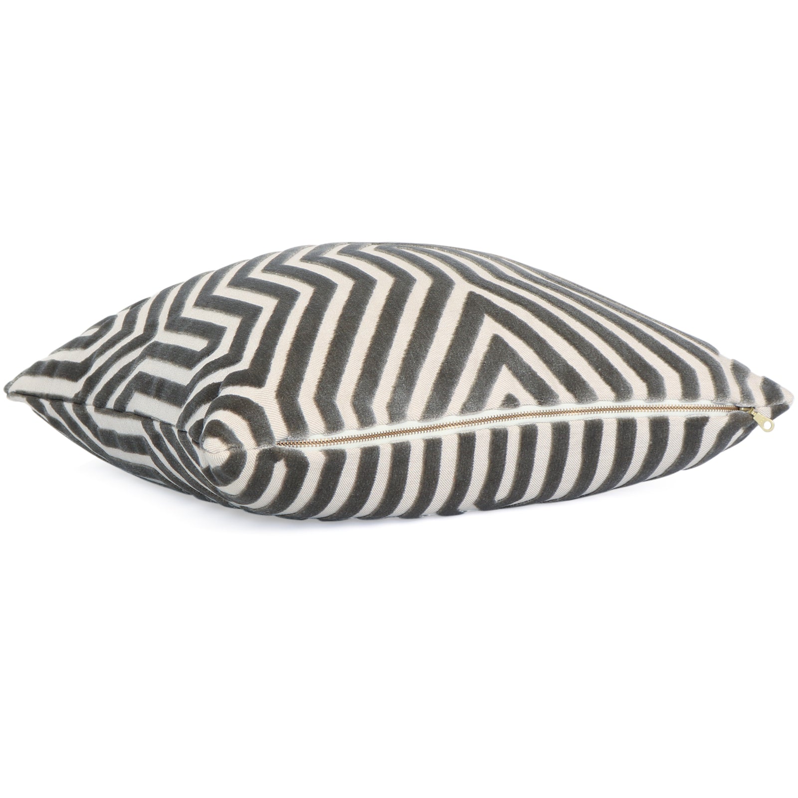 Schumacher Vanderbilt Dove Velvet Designer Throw Pillow Cover with Zipper