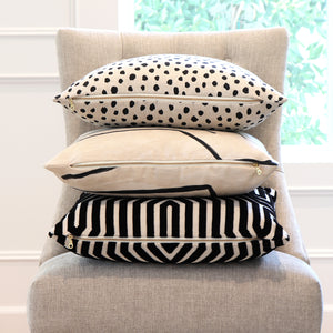 Schumacher Vanderbilt Noir Velvet Designer Throw Pillow Cover with Matching Pillows