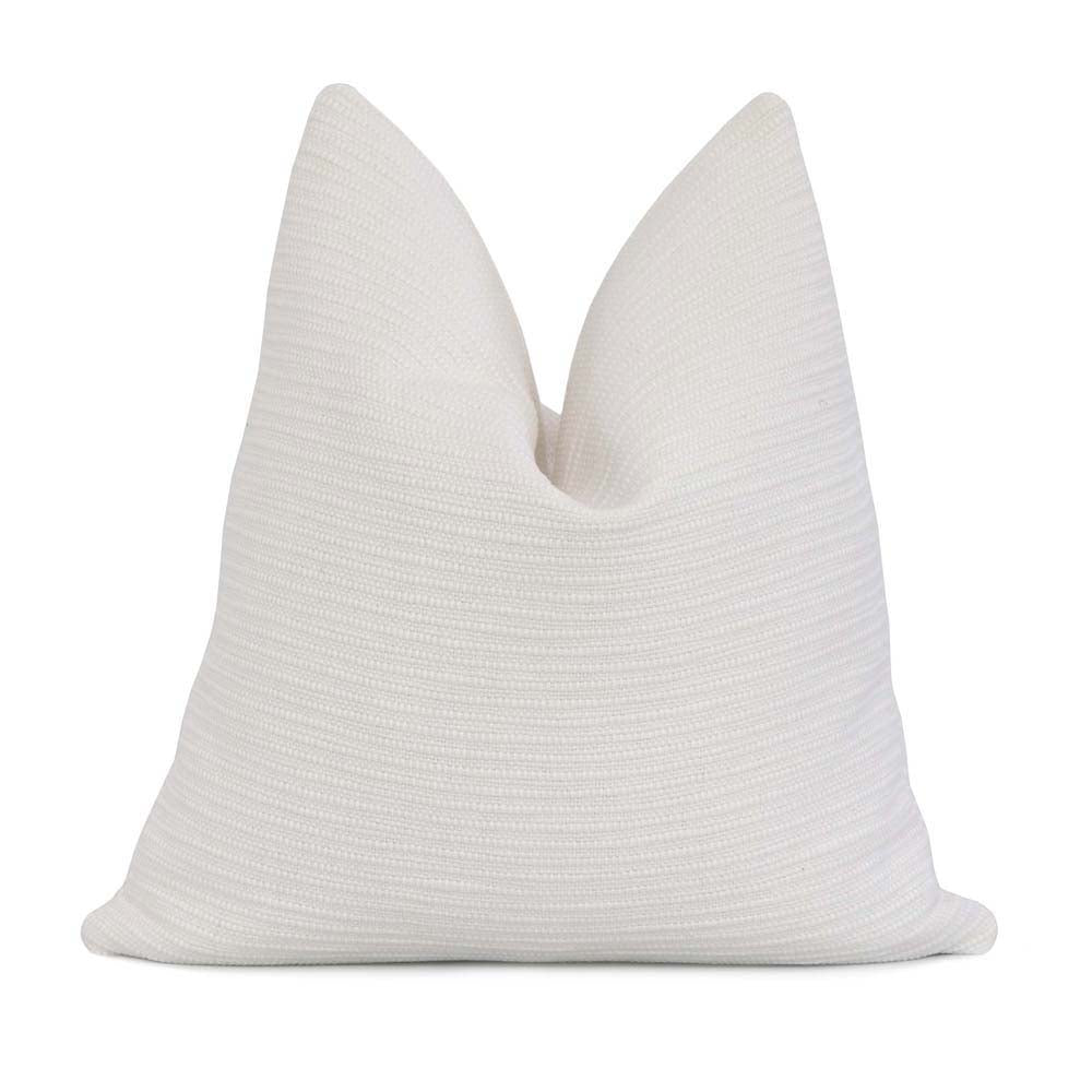 Zak + Fox Jibari Textured White Luxury Designer Throw Pillow Cover