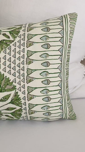 Thibaut Anna French Cairo Floral Green White Designer Luxury Throw Pillow Cover Product Video