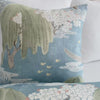 Thibaut Willow Tree Turquoise Blue Chinoiserie Printed Floral Decorative Throw Pillow Cover Product Video