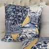 Lee Jofa Kravet Pandan Ming Vase Print Maize Yellow and Blue Designer Luxury Decorative Throw Pillow Cover Product Video